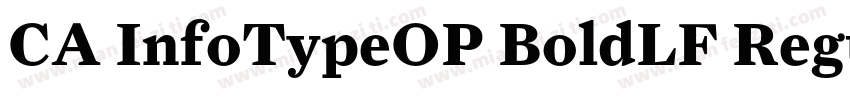 CA InfoTypeOP BoldLF Regular字体转换